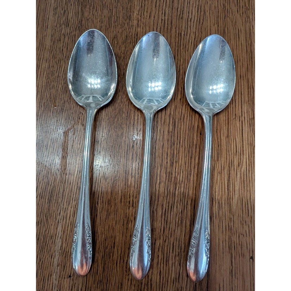 Alvin Fashion Lane 1940 Silver Plate Tea Spoons Set of 3